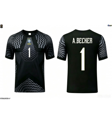 Brazílie Alisson Becker #1 Brankářské Domácí Dres MS 2026 Krátký Rukáv